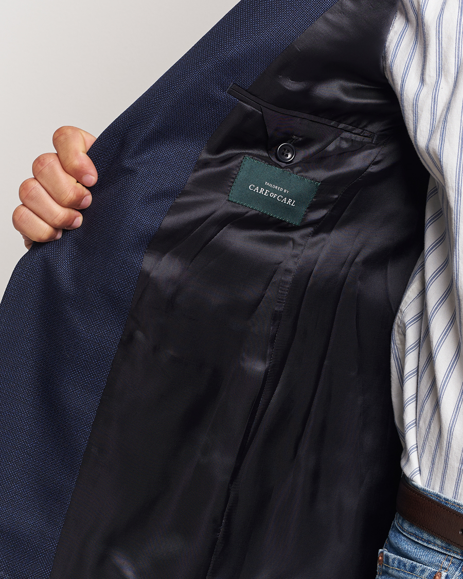 Men | Blazers | Morris Heritage | Wool Hopsack Club Blazer Navy