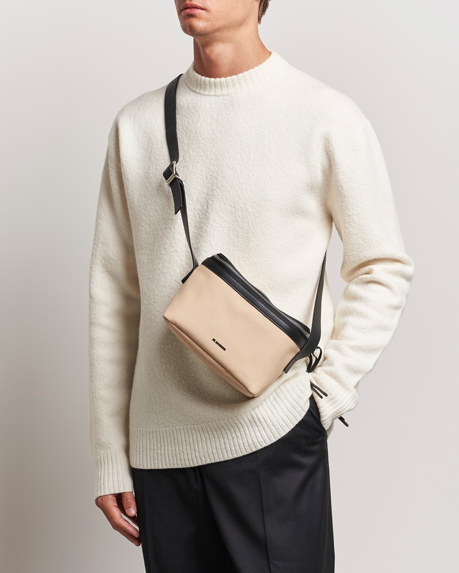 Men | Sweaters & Knitwear | Jil Sander | Boiled Merino Round Neck Sweater Off White
