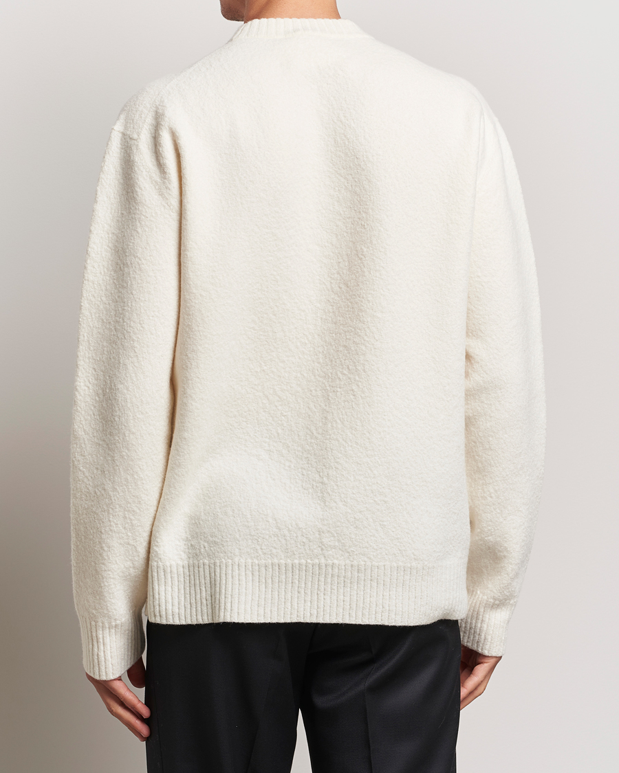 Men | Sweaters & Knitwear | Jil Sander | Boiled Merino Round Neck Sweater Off White