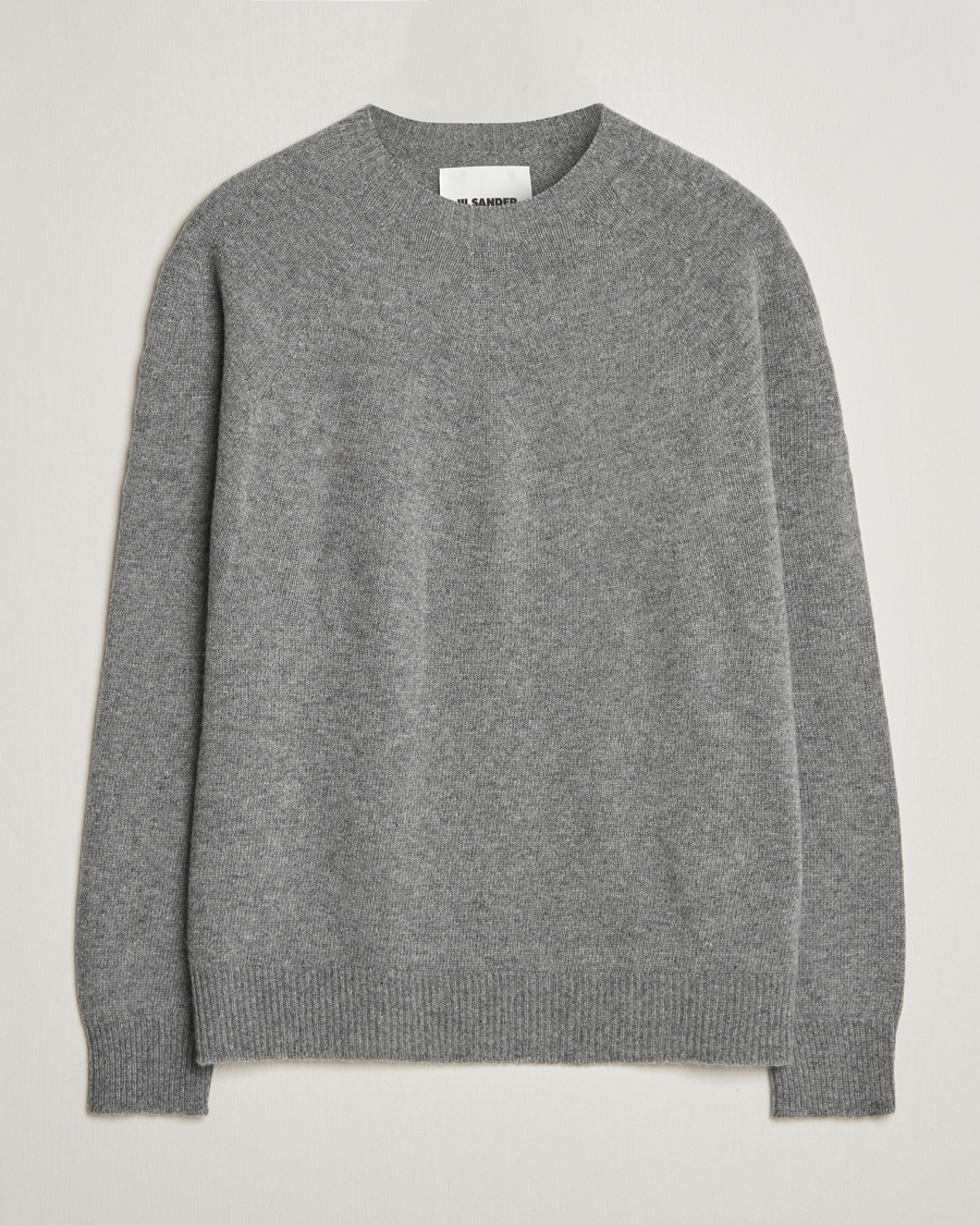 Men | Sweaters & Knitwear | Jil Sander | Seamless Crew Neck Sweater Grey Melange