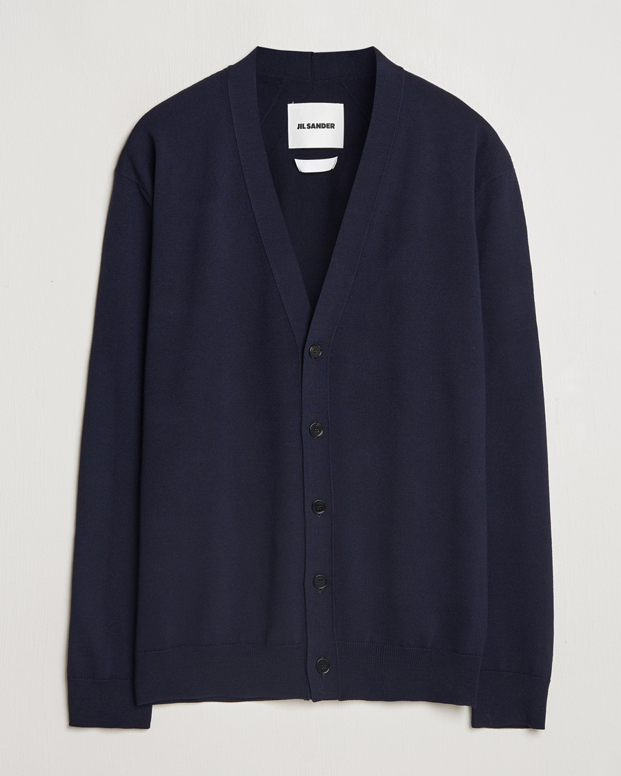 Men | Sweaters & Knitwear | Jil Sander | Superfine Merino Cardigan Navy