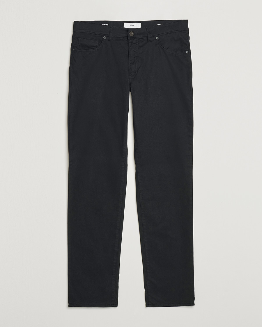 Men | Trousers | Brax | Cadiz Cotton Satin 5-Pocket Pants Perma Black