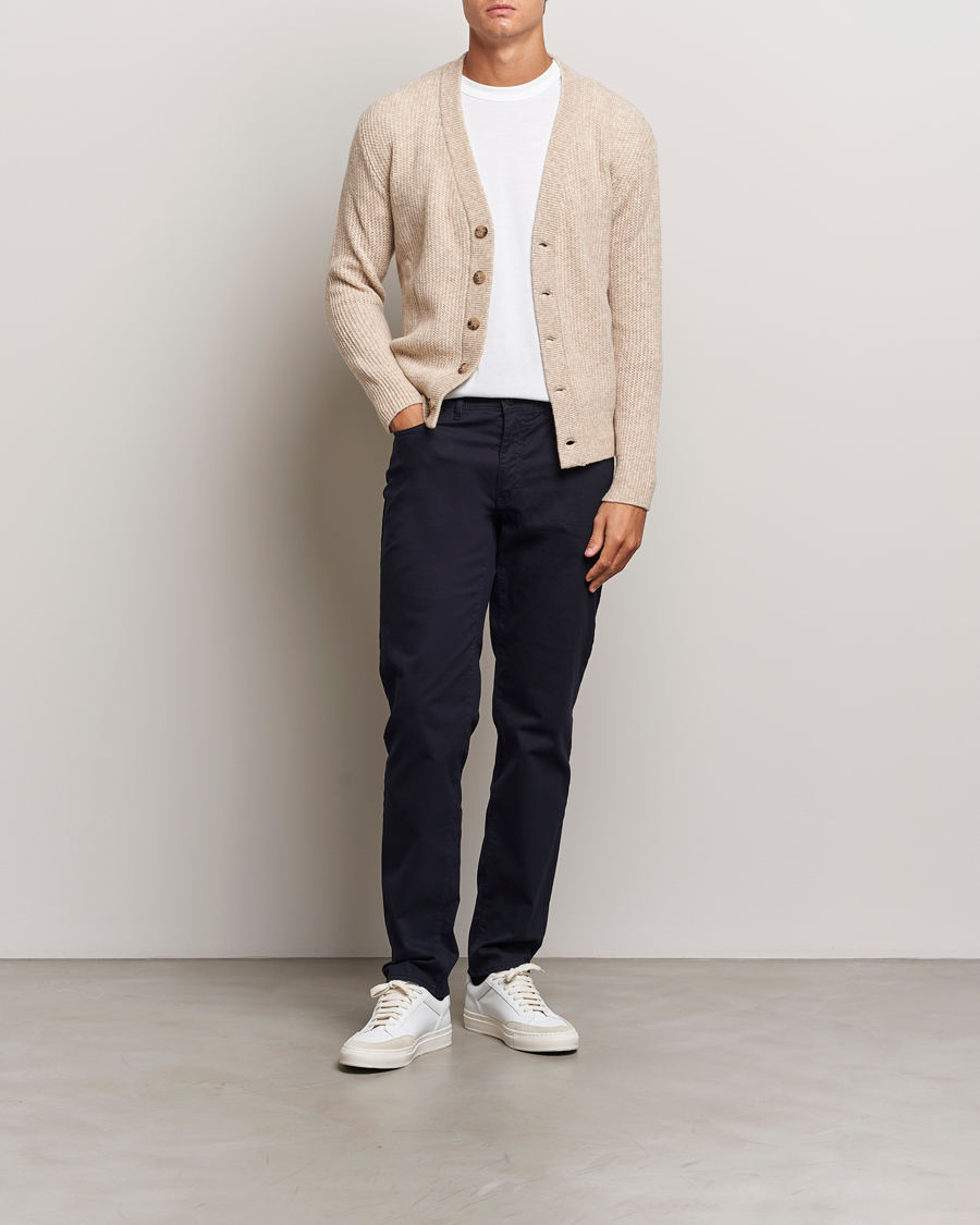 Men | Trousers | Brax | Cadiz Cotton Satin 5-Pocket Pants Perma Blue