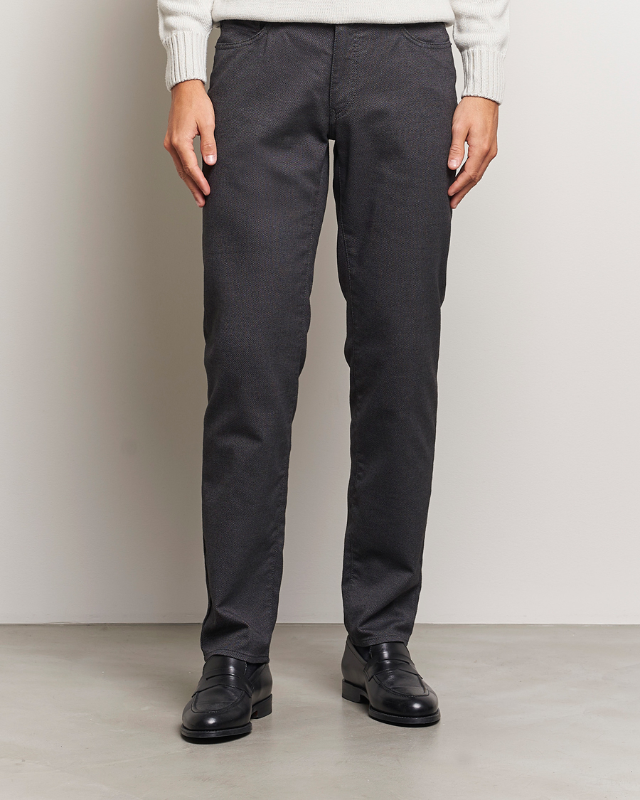 Men | Trousers | Brax | Cadz Woo.Look 5-Pocket Pants Cement