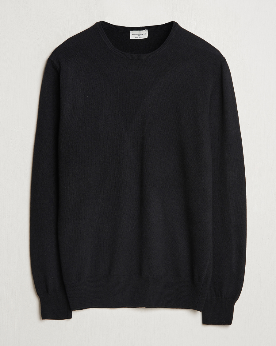Men | Sweaters & Knitwear | Morgano | Wool/Cashmere Crewneck Black