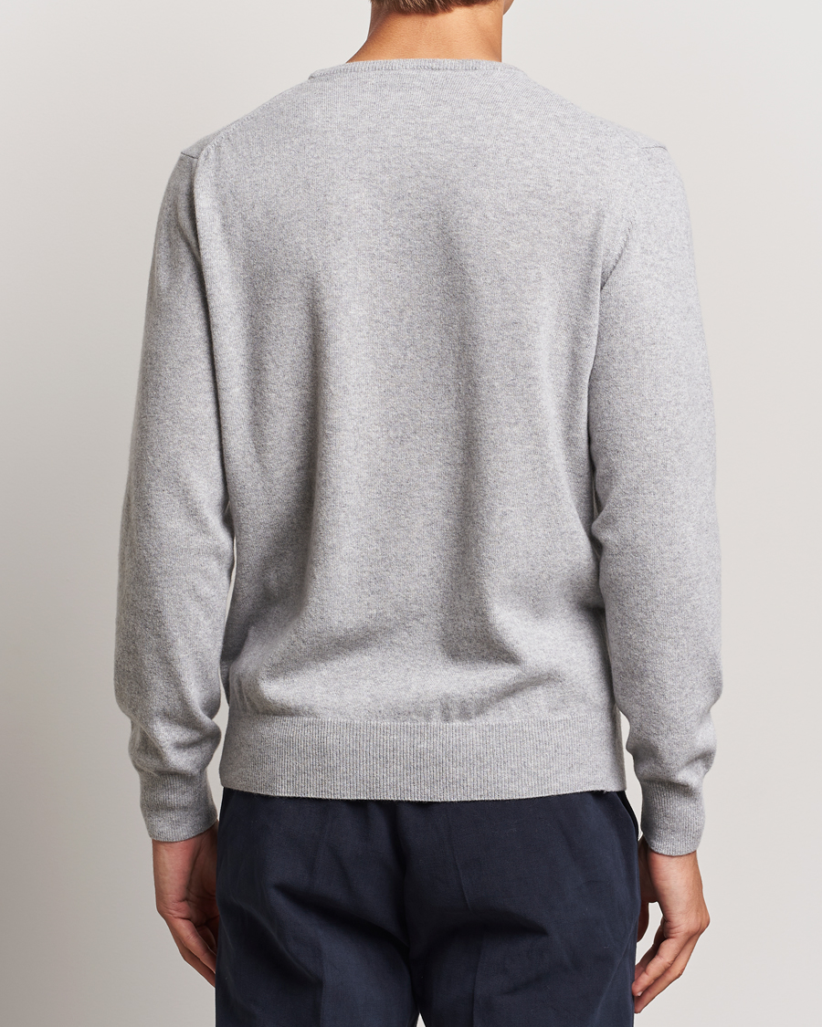 Men | Sweaters & Knitwear | Morgano | Wool/Cashmere Crewneck Mid Grey