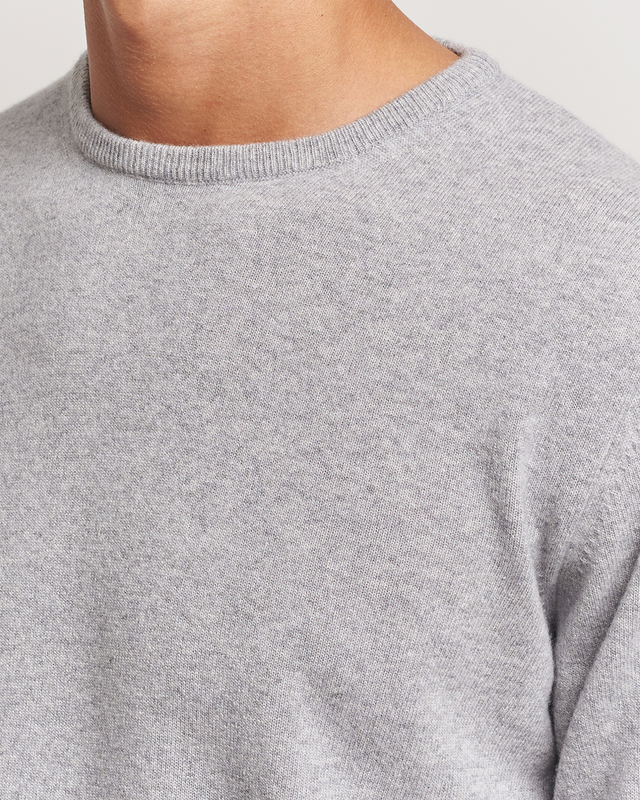 Men | Sweaters & Knitwear | Morgano | Wool/Cashmere Crewneck Mid Grey