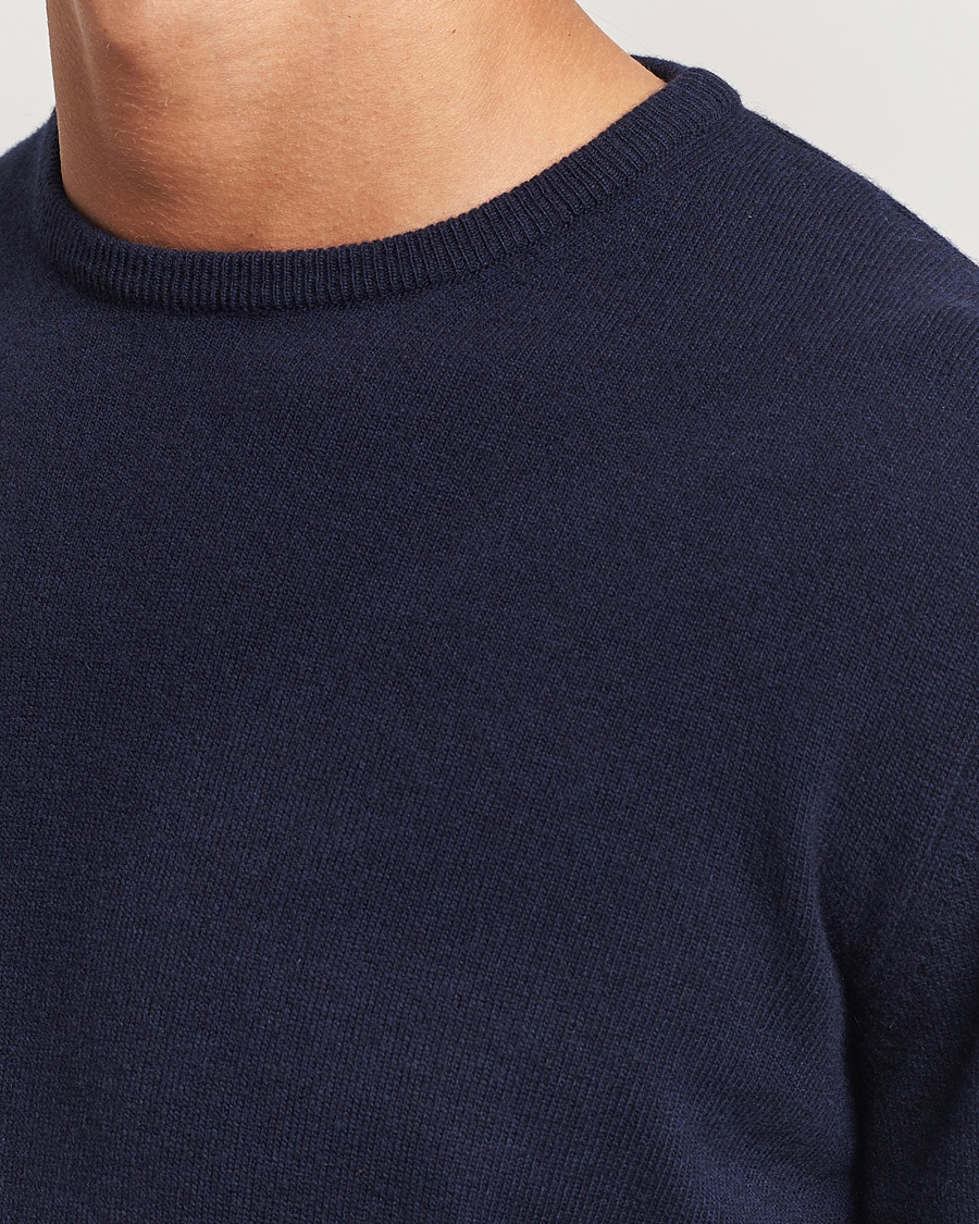 Men | Sweaters & Knitwear | Morgano | Wool/Cashmere Crewneck Navy