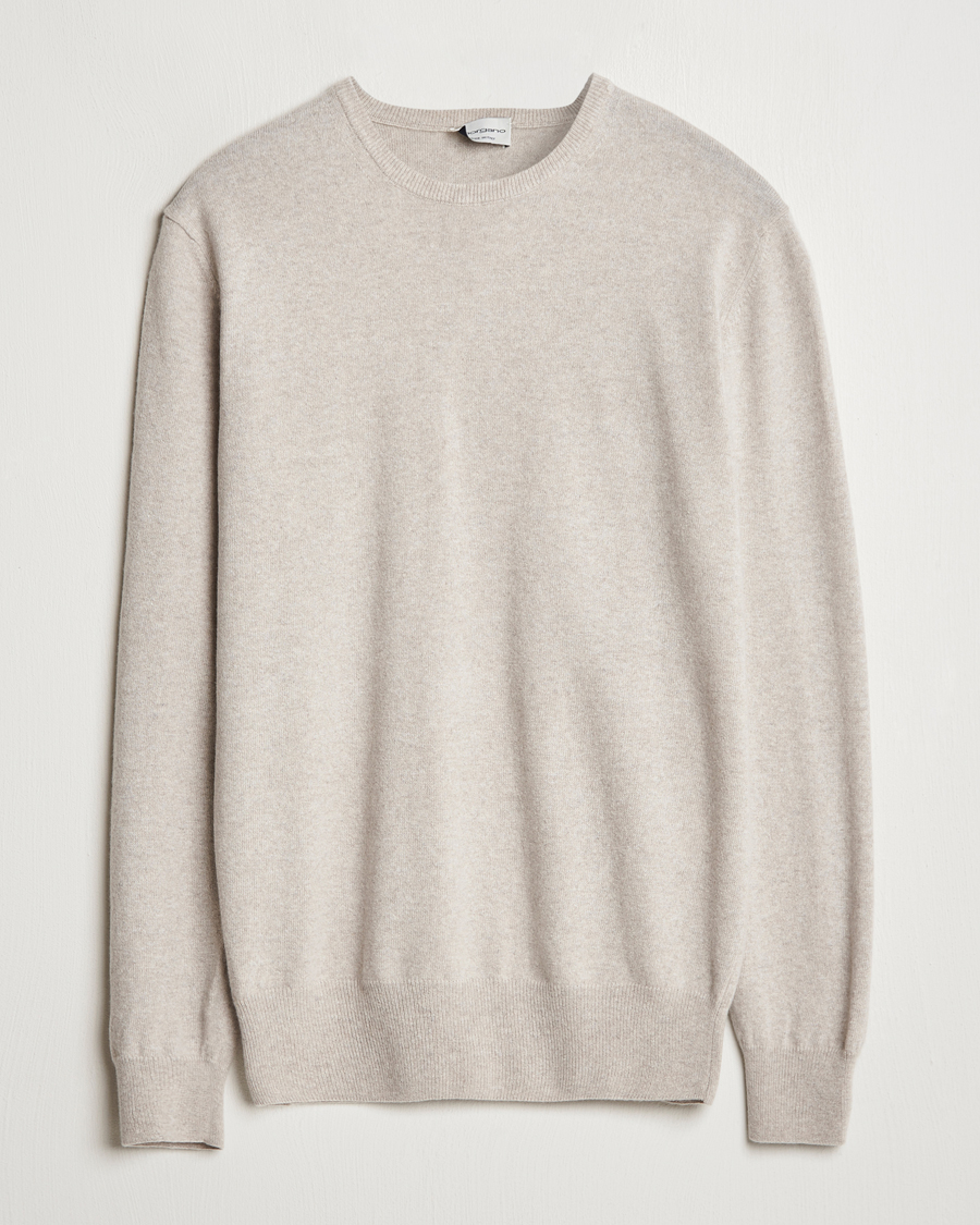 Men | Sweaters & Knitwear | Morgano | Wool/Cashmere Crewneck Beige