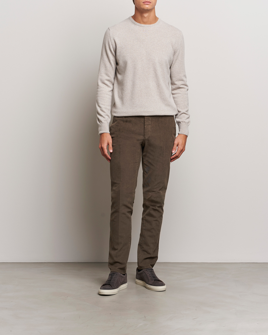 Men | Sweaters & Knitwear | Morgano | Wool/Cashmere Crewneck Beige