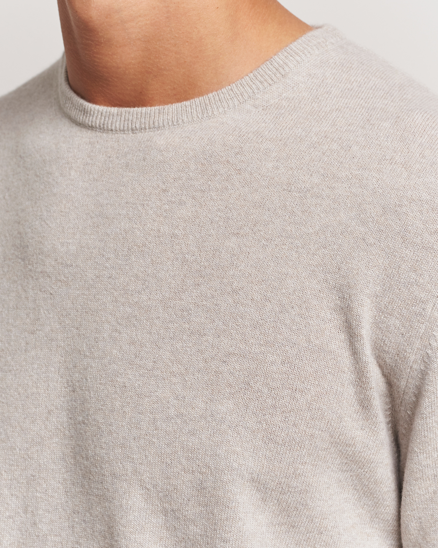 Men | Sweaters & Knitwear | Morgano | Wool/Cashmere Crewneck Beige