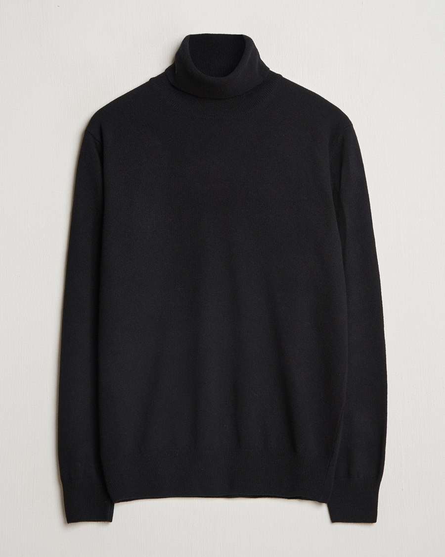 Men | Sweaters & Knitwear | Morgano | Wool/Cashmere Rollneck Black