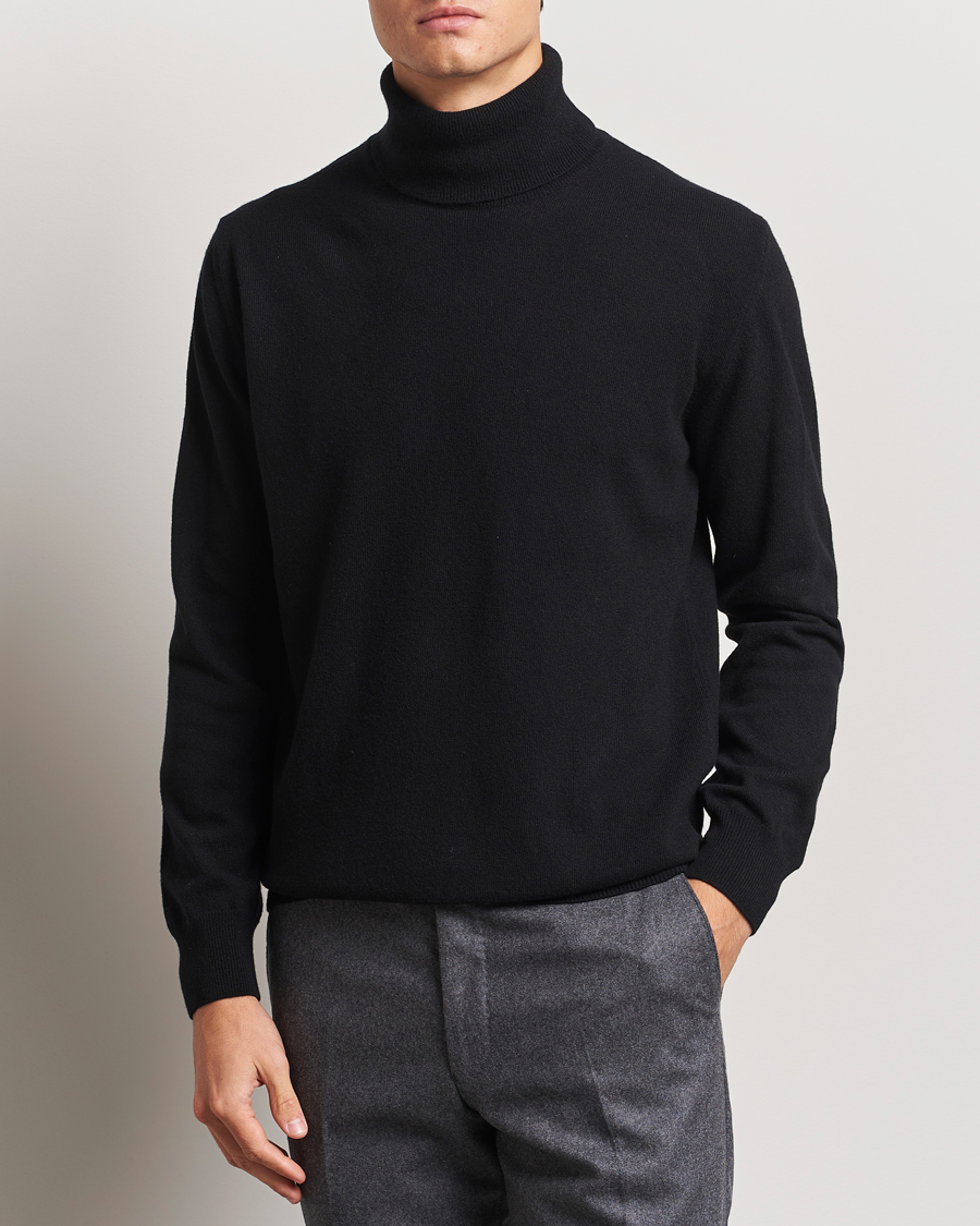 Men | Sweaters & Knitwear | Morgano | Wool/Cashmere Rollneck Black