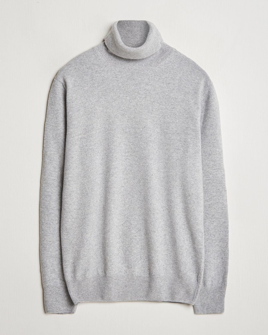 Men | Sweaters & Knitwear | Morgano | Wool/Cashmere Rollneck Mid Grey