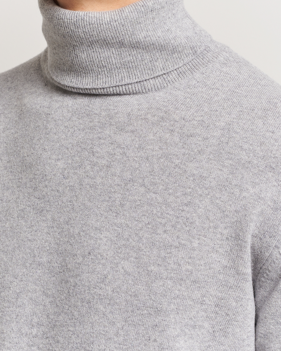 Men | Sweaters & Knitwear | Morgano | Wool/Cashmere Rollneck Mid Grey