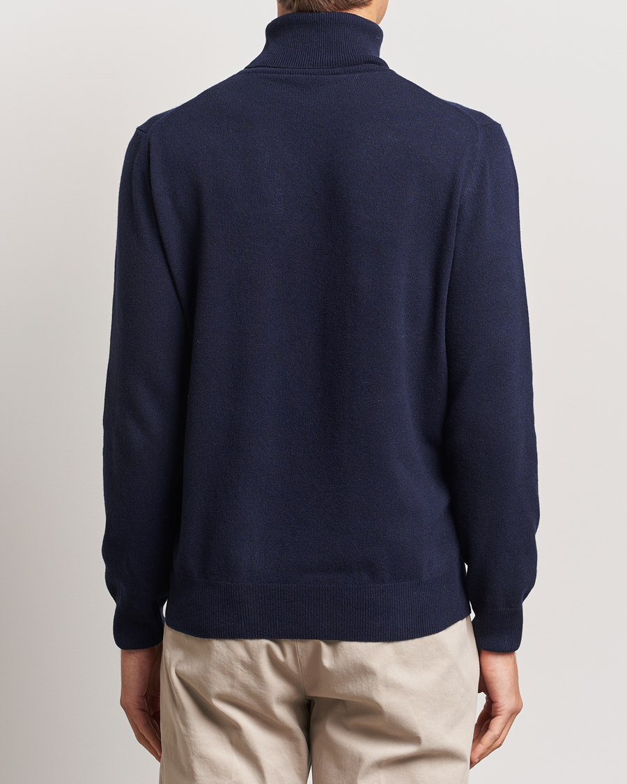 Men | Sweaters & Knitwear | Morgano | Wool/Cashmere Rollneck Navy