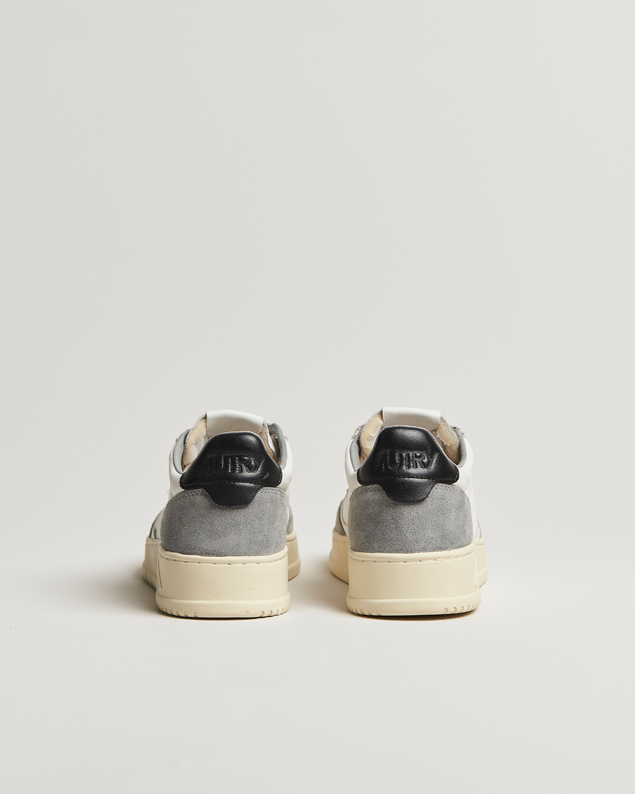 Men | Autry Medalist Low Goat Leather/Suede Sneaker Grey/Black | Autry | Medalist Low Goat Leather/Suede Sneaker Grey/Black