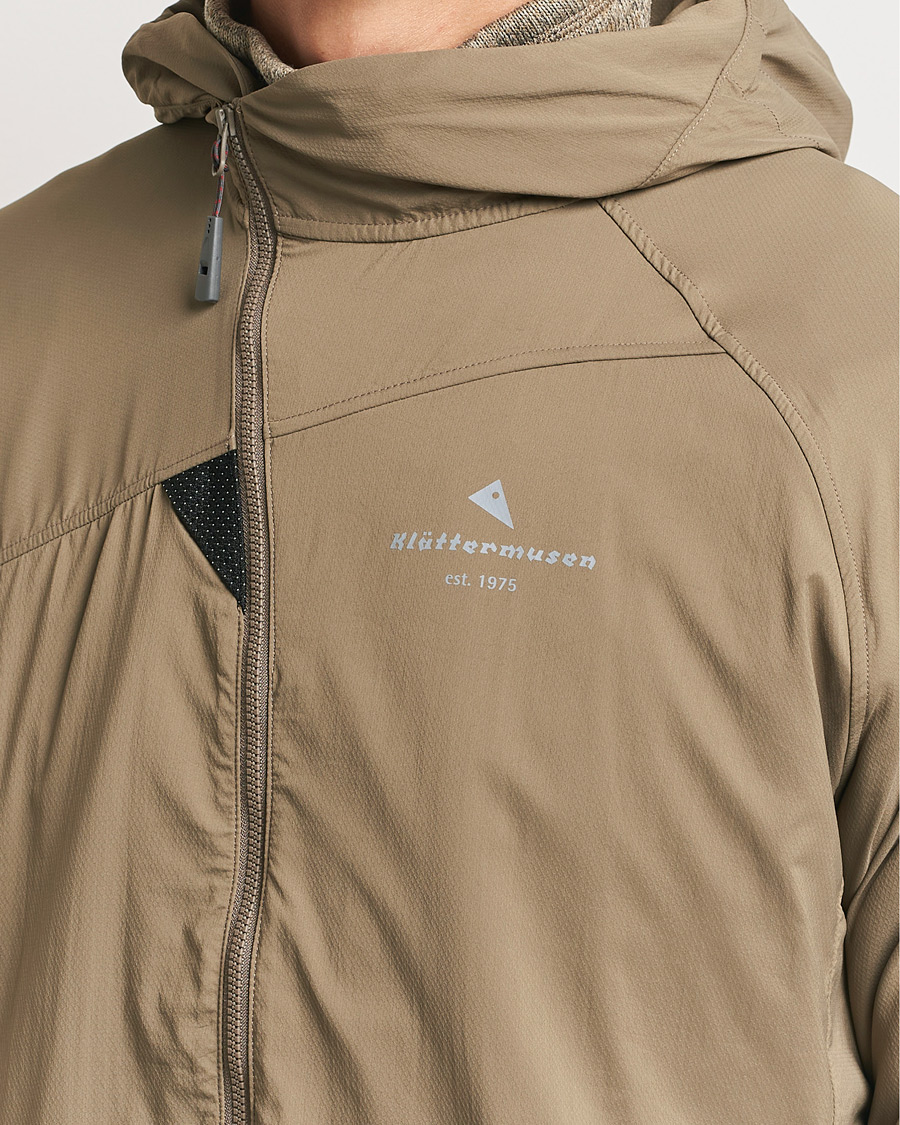 Men | Coats & Jackets | Klättermusen | 74 Levitend Active Hooded Jacket Dark Khaki