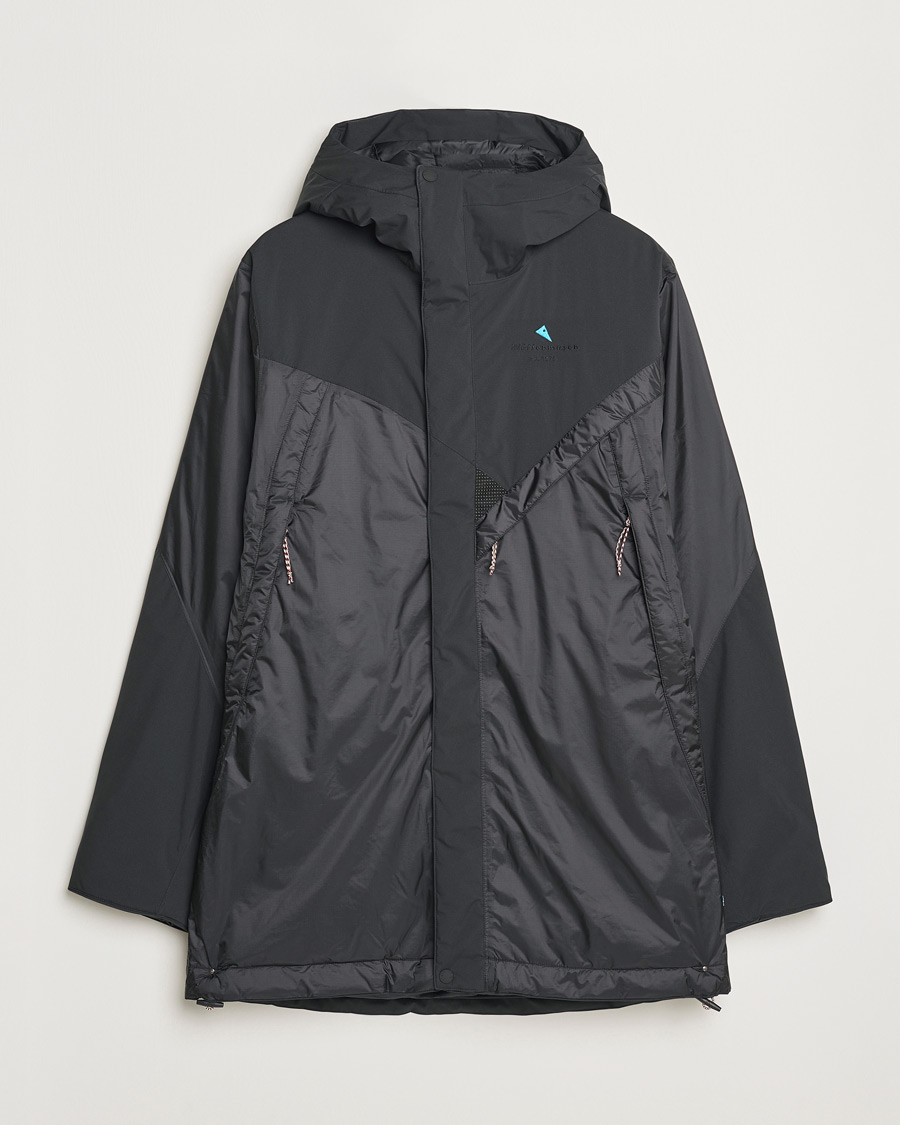 Men | Coats & Jackets | Klättermusen | Aud Waterproof Down Jacket Pitch Black