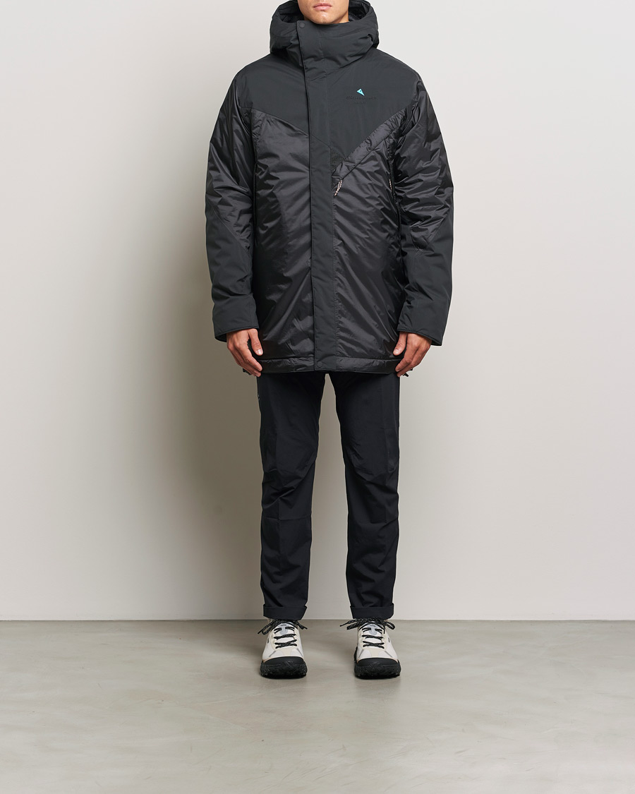 Men | Coats & Jackets | Klättermusen | Aud Waterproof Down Jacket Pitch Black