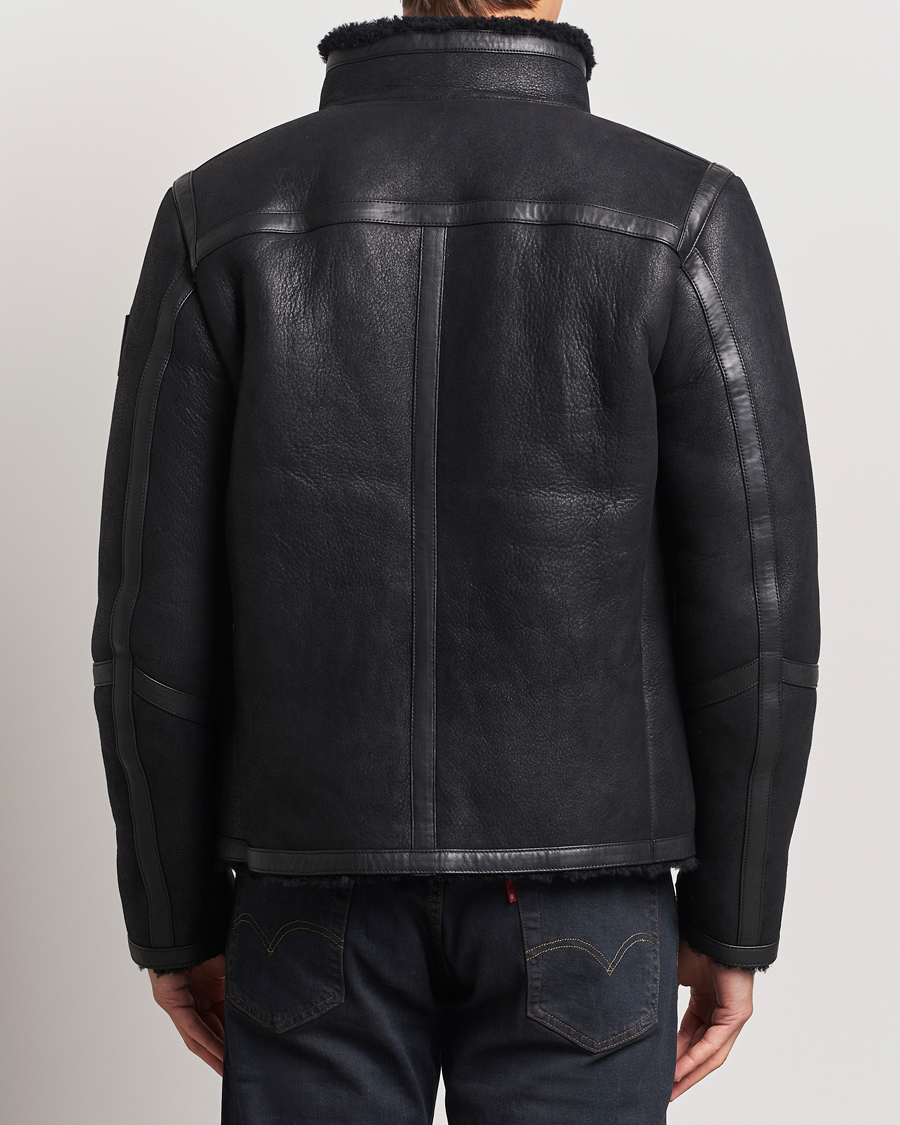 Men | Coats & Jackets | Belstaff | Tundra Sherling Leather Jacket Black