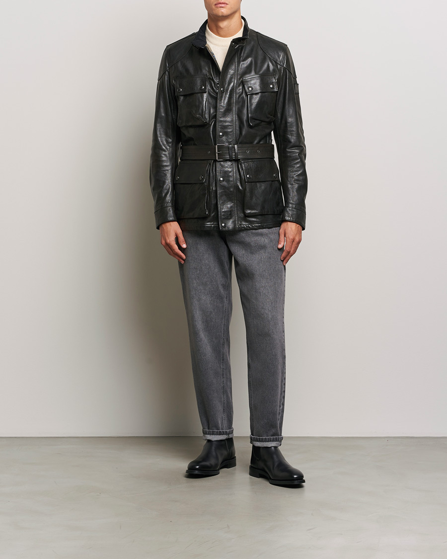 Men | Coats & Jackets | Belstaff | Trailmaster Panther Leather Jacket Black