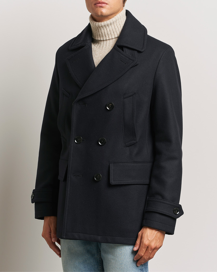 Men | Coats & Jackets | Belstaff | Milford Wool Peacoat Ink Blue