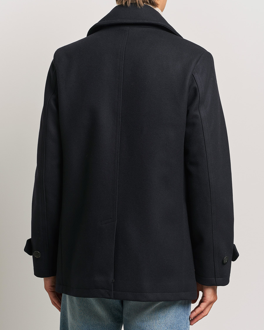 Men | Coats & Jackets | Belstaff | Milford Wool Peacoat Ink Blue