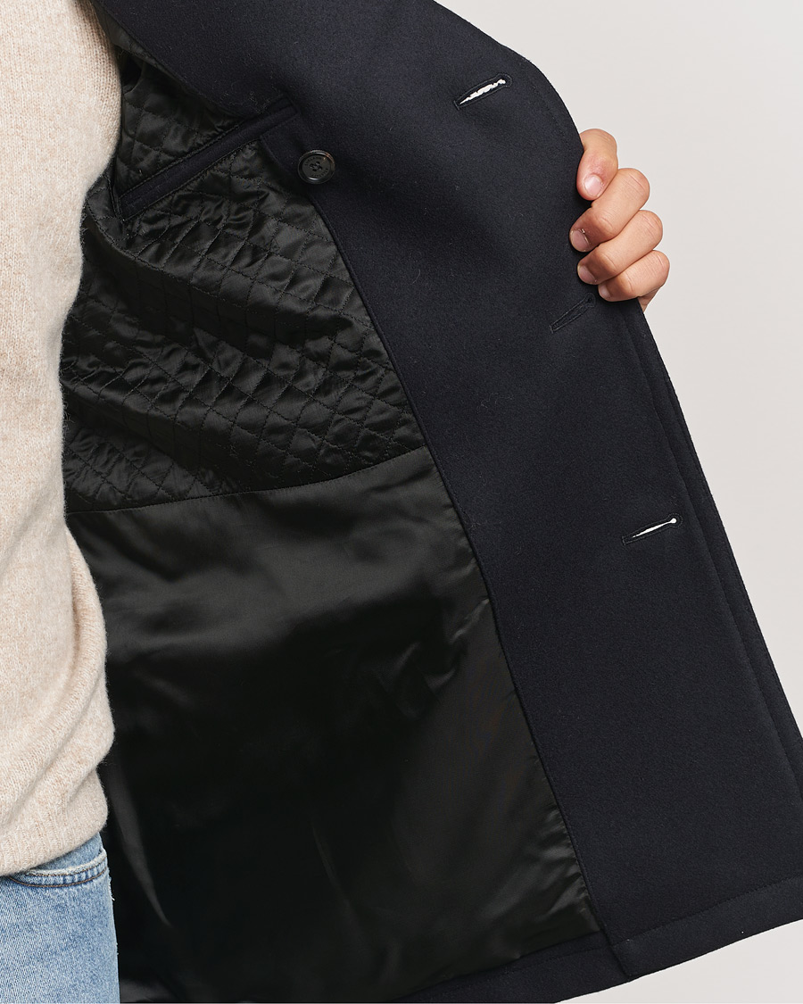 Men | Coats & Jackets | Belstaff | Milford Wool Peacoat Ink Blue