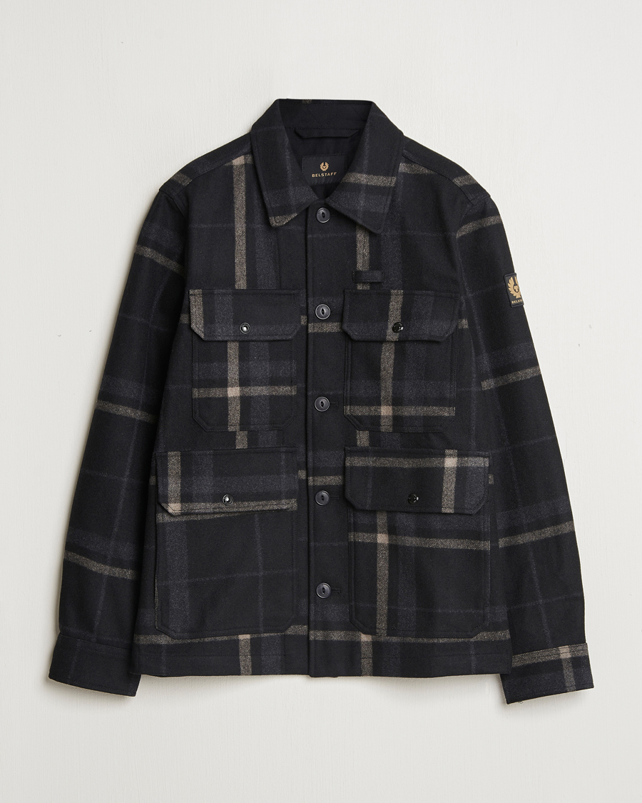 Men | Coats & Jackets | Belstaff | Forge Checked Wool Jacket Charcoal