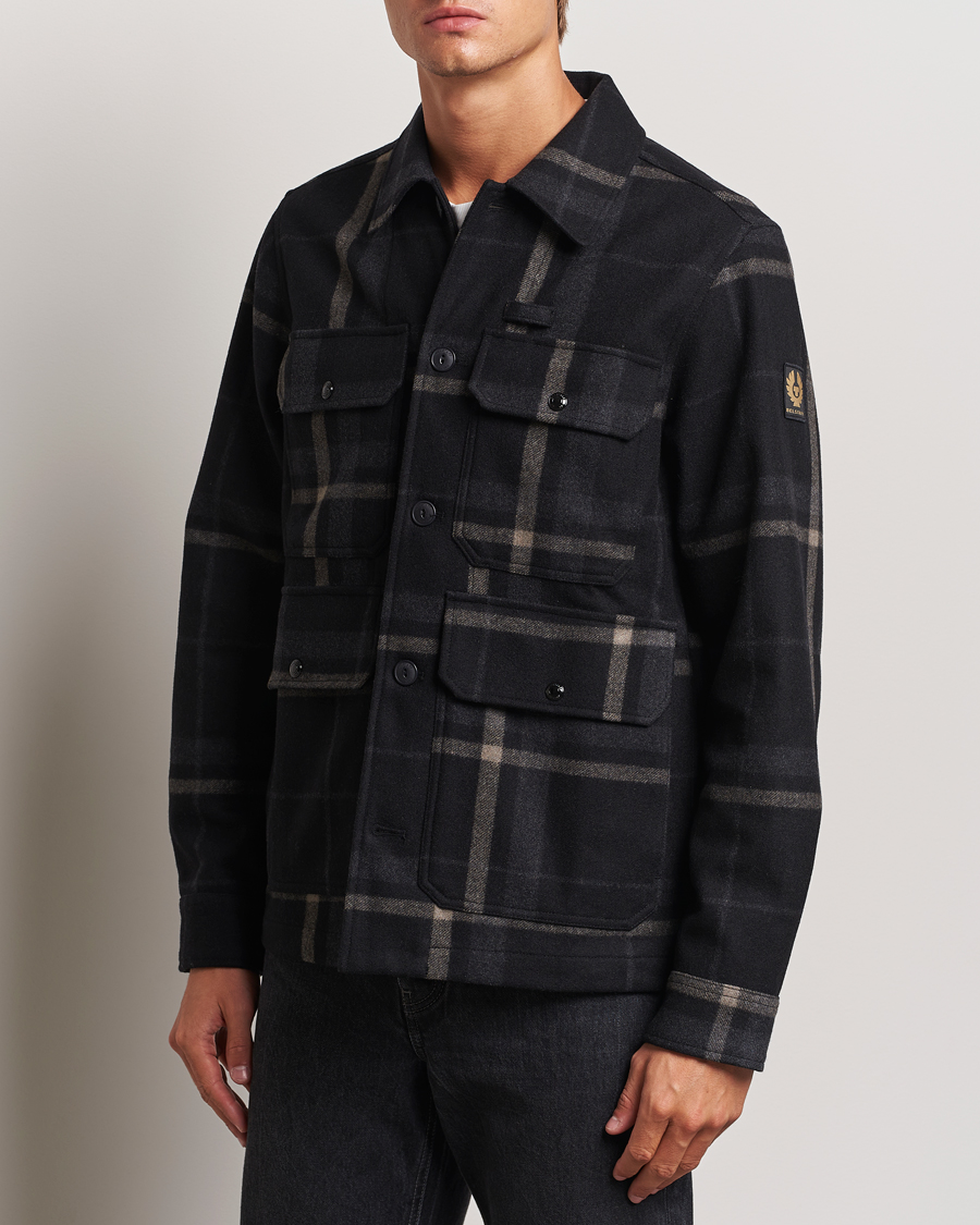 Men | Coats & Jackets | Belstaff | Forge Checked Wool Jacket Charcoal