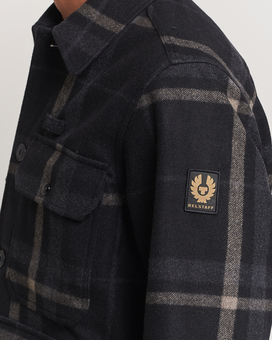 Men | Coats & Jackets | Belstaff | Forge Checked Wool Jacket Charcoal