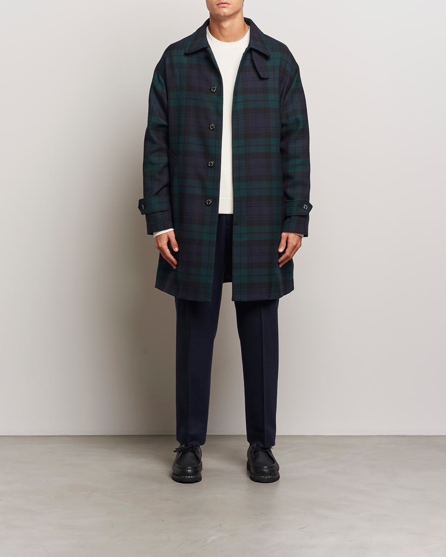 Men | Coats & Jackets | Mackintosh | Wool Soho Tartan Coat Blackwatch