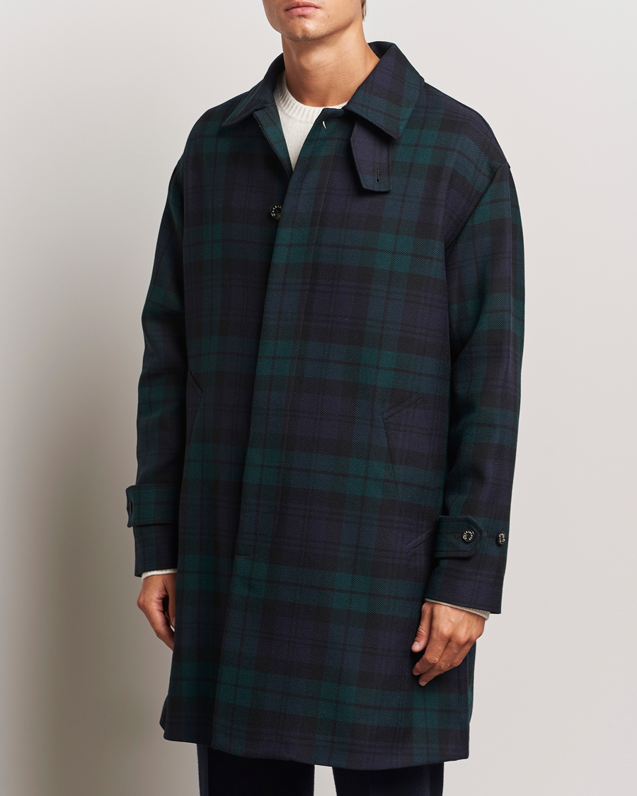 Men | Coats & Jackets | Mackintosh | Wool Soho Tartan Coat Blackwatch