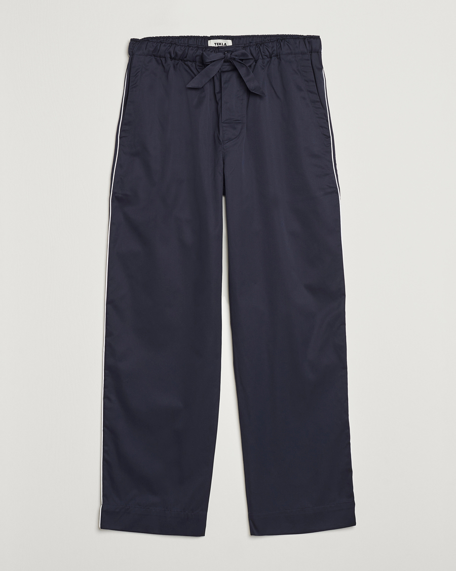 Men | Tekla Sateen Pyjama Pants Chelsea Navy | Tekla | Sateen Pyjama Pants Chelsea Navy