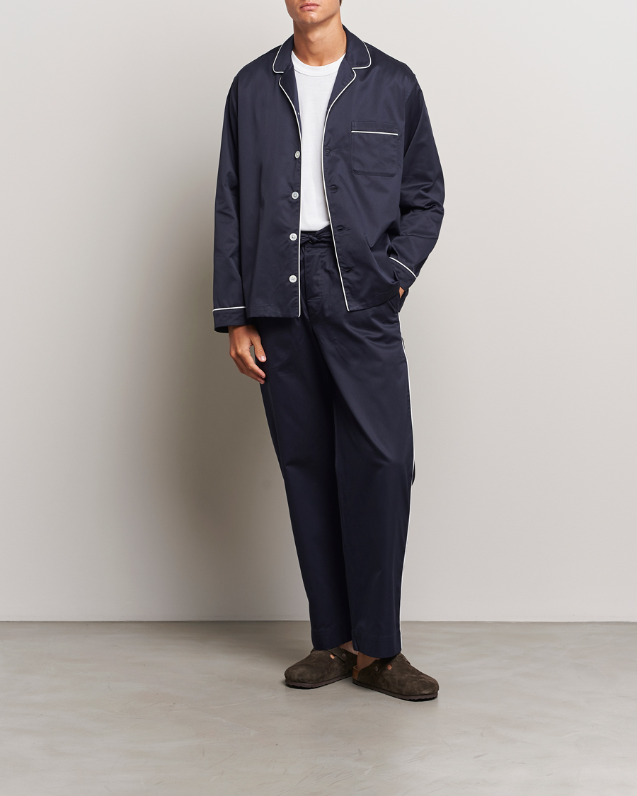 Men | Tekla Sateen Pyjama Pants Chelsea Navy | Tekla | Sateen Pyjama Pants Chelsea Navy