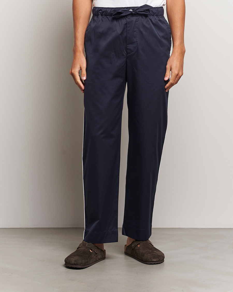 Men | Tekla Sateen Pyjama Pants Chelsea Navy | Tekla | Sateen Pyjama Pants Chelsea Navy