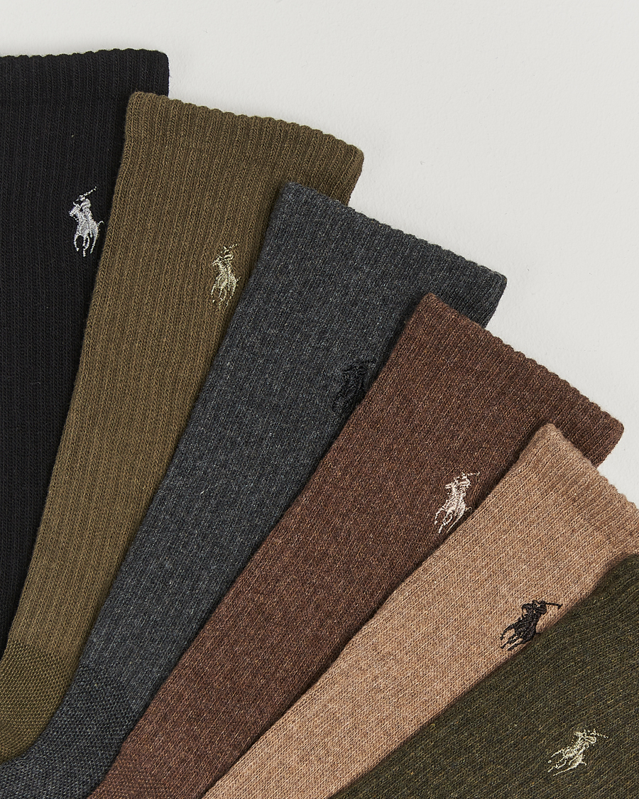 Men | Underwear & Socks | Polo Ralph Lauren | Polo Ralph Lauren6-Pack Performance Crew SocksBrown