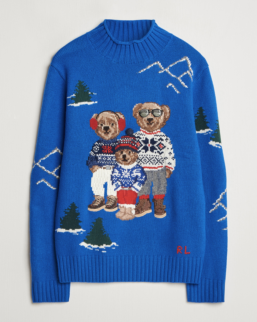 Men | Sweaters & Knitwear | Polo Ralph Lauren | Family Bear Knitted Polo Heritage Royal
