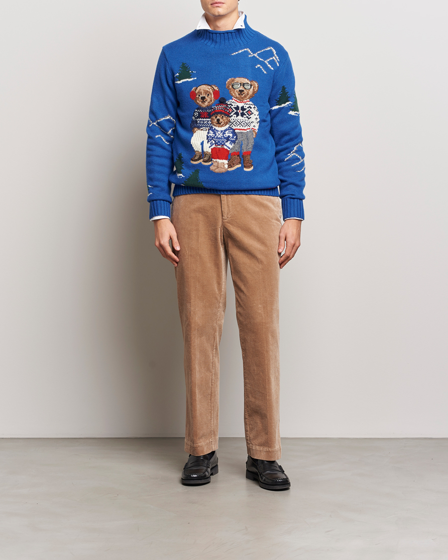 Men | Sweaters & Knitwear | Polo Ralph Lauren | Family Bear Knitted Polo Heritage Royal