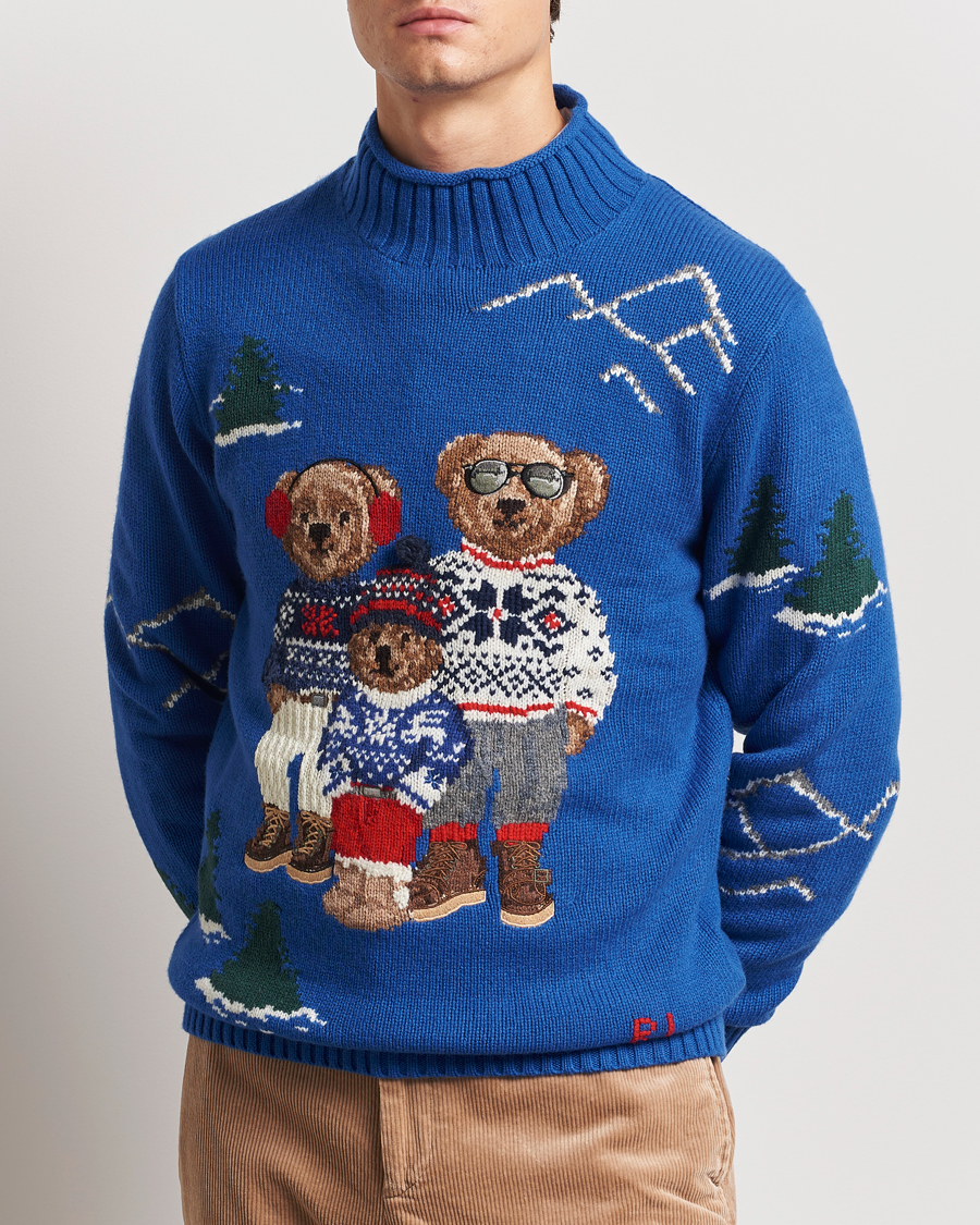 Men | Sweaters & Knitwear | Polo Ralph Lauren | Family Bear Knitted Polo Heritage Royal