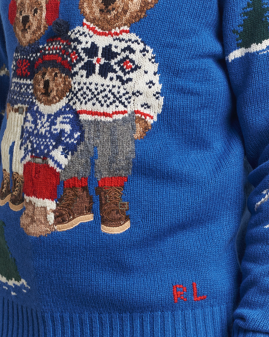 Men | Sweaters & Knitwear | Polo Ralph Lauren | Family Bear Knitted Polo Heritage Royal