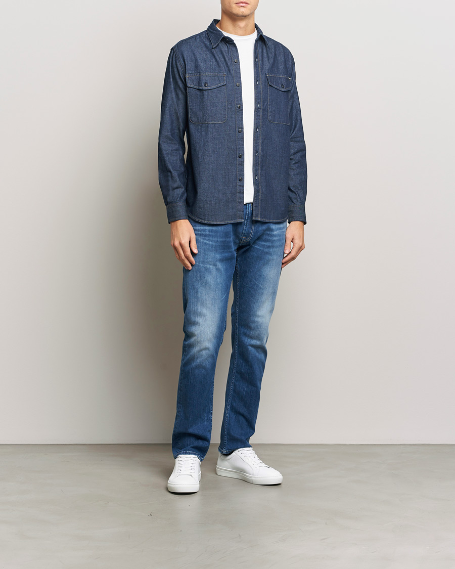 Men | Shirts | Replay | Denim Shirt Dark Blue