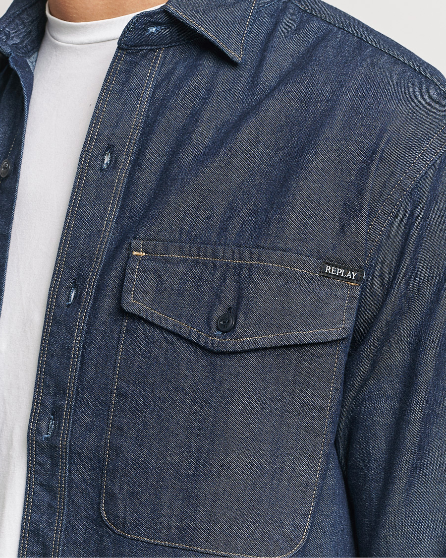 Men | Shirts | Replay | Denim Shirt Dark Blue