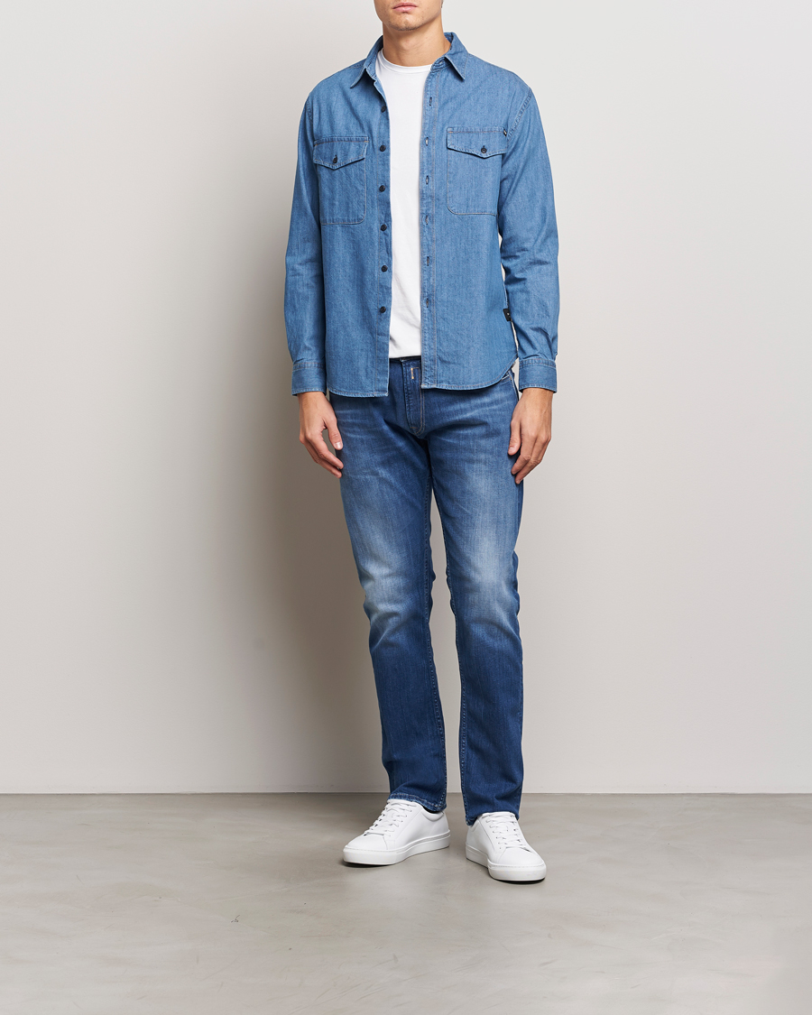 Men | Shirts | Replay | Denim Shirt Medium Blue