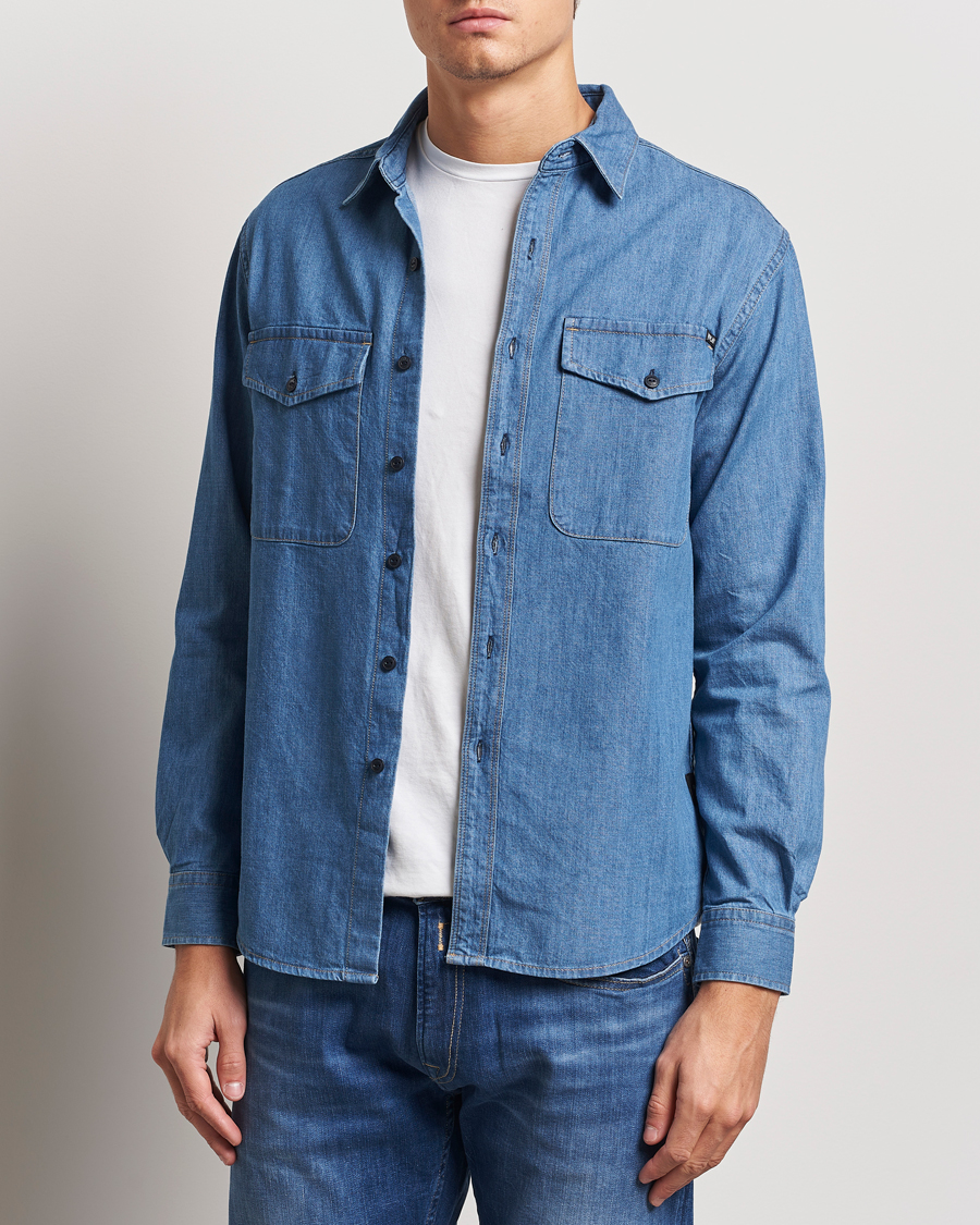 Men | Shirts | Replay | Denim Shirt Medium Blue