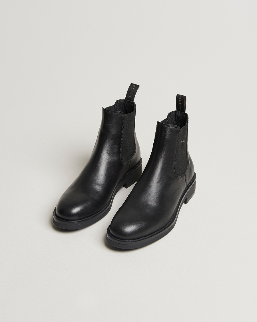 Men | GANT Prepdale Leather Chelsea Boot Black | GANT | Prepdale Leather Chelsea Boot Black