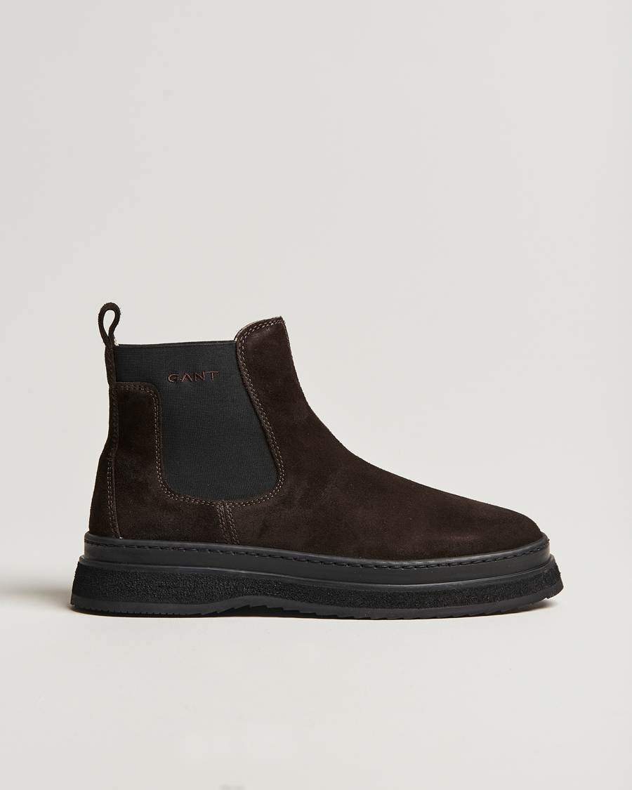 Men | GANT Blistown Shearling Suede Chelsea Boot Espresso Brown | GANT | Blistown Shearling Suede Chelsea Boot Espresso Brown