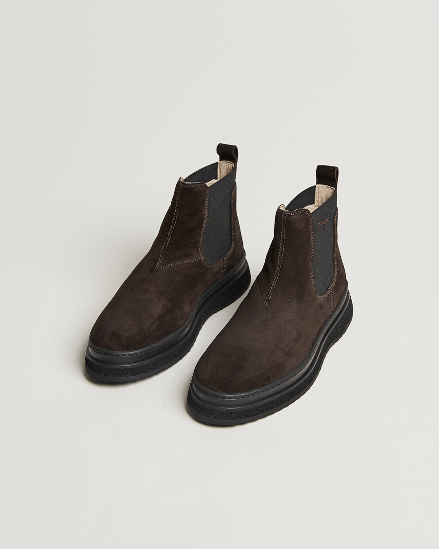 Men | GANT Blistown Shearling Suede Chelsea Boot Espresso Brown | GANT | Blistown Shearling Suede Chelsea Boot Espresso Brown
