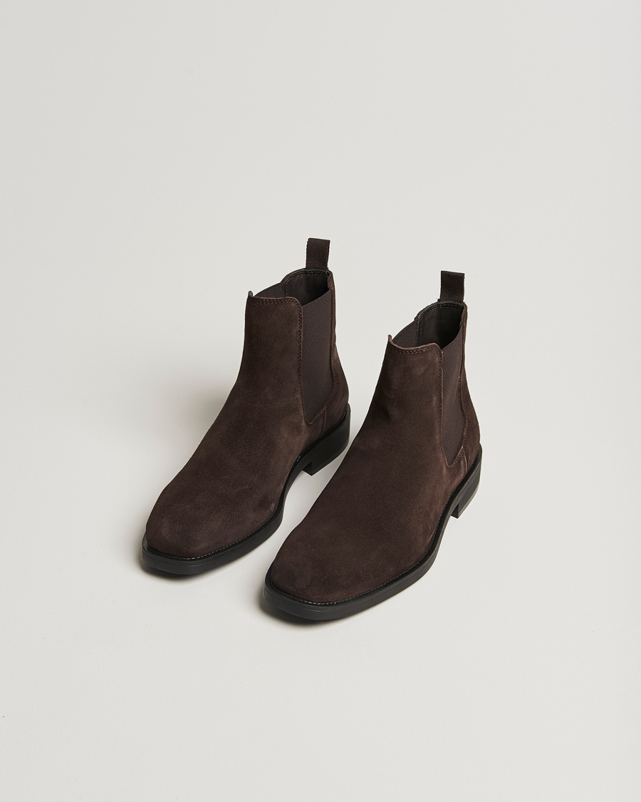 Men | GANT Rizmood Suede Chelsea Boot Dark Brown | GANT | Rizmood Suede Chelsea Boot Dark Brown
